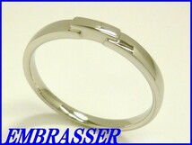 ☆新品☆『EMBRASSER』アンブラッセ Pt1000月甲丸リング メンズ【送料無料】_画像2