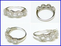 ☆新品☆『ダイヤモンド 0.65ct』K18WGデザインリング レディース【鑑別書付き】_画像3