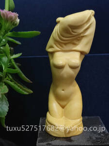 極上品　精密細工　裸女　置物　彫刻　美術工芸品　美女　木造木彫