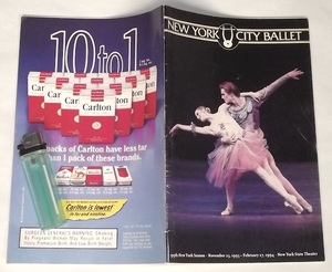 1994年 プレイビル Playbill ニューヨーク・シティ・バレエ団 New York City Ballet 英語 洋書 公演案内 プログラム 冊子 堀内元在籍