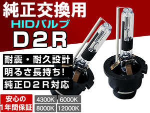 トヨタ ウィンダム イプサム アイシス ラウム プリウス20系前期■大光量ヘッドライト ロービーム D2R 純正交換HIDバルブ 1年保証