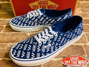 ★USA企画/26,5cm！新品.バンズ.VANS.オーセンティック.総柄.スニーカー.箱付き.サーフアメカジロックバイカー.西海岸ビンテージスタイル