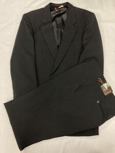 [ прекрасный товар ] не использовался одиночный 2. формальный костюм размер YA body 7 номер сделано в Японии . шар шерсть тканый no- tuck высококлассный .. рисунок подкладка чёрный. цвет .. очень превосходный!