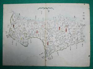  map Miyazaki prefecture Hyuga city . old map tree version Edo era 