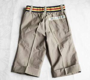 1574　昭和　レトロ　男の子　少年　男児　7分ズボン　クロプトパンツ　デニム　130㎝　綿　日本製　美品　未使用　長期保管品　