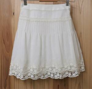 [17922] Rope / size 7 / lining attaching / pretty / white skirt 