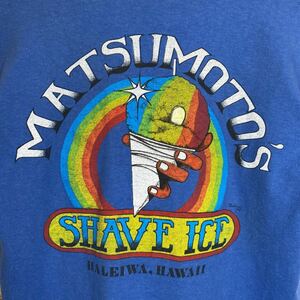 80's ヴィンテージ Tシャツ Mサイズ ポケT ステッドマン ブルー USA製 100%コットン HAWAII ハワイ