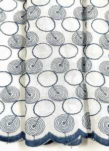 ローン スカラップ刺繍 レース生地 110㎝×200㎝ コットン100% ホワイト