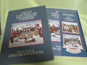 THE1992 LANG FOLK ART　ENGAGEMENT　CALENDAR　LINDA　NELSON　STOCKS