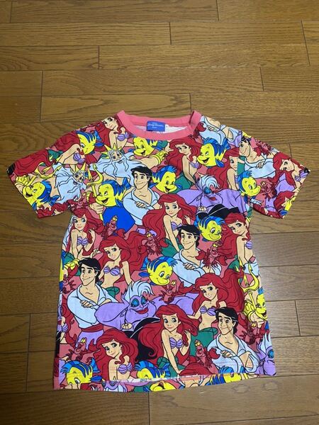 総柄 東京ディズニーリゾート ディズニーリゾート アリエル Tシャツ ディズニー リトルマーメイド 半袖Tシャツ TDR Sサイズ　美品