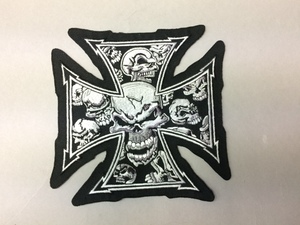 U.S.A直輸入！アメリカンワッペン　IRON_CROSS_SKULL_M　世界で一つだけのワイルドなオリジナルJKTが簡単に出来る！！