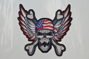 U.S.A直輸入！アメリカンワッペン　WINGED USA SKULL　世界で一つだけのワイルドなオリジナルJKTが簡単に出来る！！