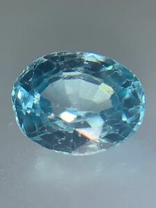 [ see cut . goods ] blue zircon loose 0.51ct KS500-884