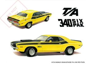 ポスター★『1970 ダッジ・チャレンジャー T/A 340 6パック』クライスラー ディーラー・アートポスター★MOPAR/Dodge/マッスルカー/HEMI