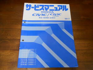 A9032 / Civic EK4 EK9( type R) EK2 EK3 EK5 Civic Ferio service manual structure * maintenance compilation ( supplement version )99-7