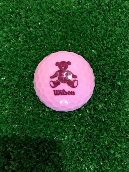 ゴルフマーカー　ゴルフ用品　女子ゴルファー　かわいいピンク　Wilson ベアー