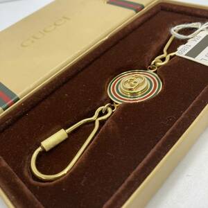  unused goods GUCCI Old Gucci key holder charm Vintage men's lady's man and woman use box attaching 