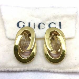  редкий Old Gucci серьги Vintage Gold цвет 1984 80s GUCCI античный 