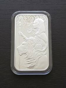 [Включен пластиковый корпус] Una и Lion Silver Bar 31.1 грамм 9999 Британский королевский монетный двор UNA и Lion 2021