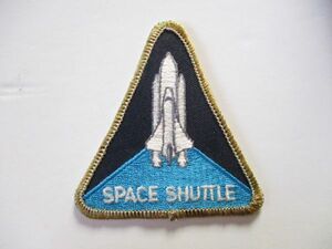 【送料無料】90s スペースシャトル『SPACE SHUTTLE』刺繍ワッペン/パッチUSAアップリケ宇宙飛行士ロケットJAXAビンテージSPACEデッド U1