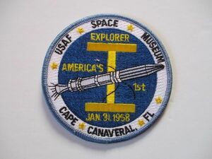 【送料無料】エクスプローラー1号『EXPLORER 1ST』刺繍ワッペン/パッチUSAアップリケ宇宙飛行士ロケットJAXA人工衛星 U1