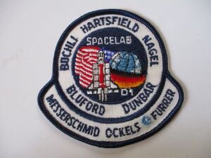 【送料無料】80s スペースシャトル計画『STS-61-A』スペースラブD-1チャレンジャー刺繍ワッペン/パッチUSAアップリケ宇宙飛行士ロケット U1