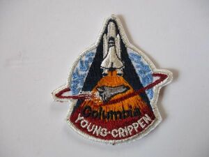 【送料無料】80s スペースシャトル計画『STS-1』Columbia 刺繍ワッペン/AパッチUSAアップリケ宇宙飛行士ロケット コロンビア U1
