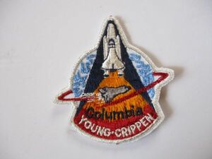 【送料無料】80s スペースシャトル計画『STS-1』Columbia 刺繍ワッペン/パッチUSAアップリケ宇宙飛行士ロケット コロンビア U1