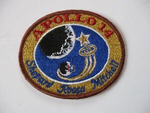 【送料無料】80s アポロ計画『アポロ14号』APOLLO14 刺繍ワッペン/BパッチUSAアップリケ宇宙飛行士ロケットJAXAスペースシャトル宇宙船 U1