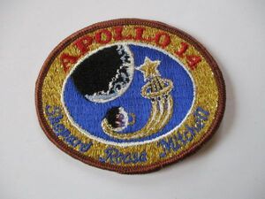 【送料無料】80s アポロ計画『アポロ14号』APOLLO14 刺繍ワッペン/パッチUSAアップリケA宇宙飛行士ロケットJAXAスペースシャトル宇宙船 U1