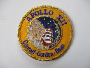 【送料無料】80s アポロ計画『アポロ12号』APOLLO12刺繍ワッペン/船H計画ミッション徽章パッチUSAアップリケ宇宙飛行士ロケット宇宙船 U1