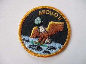 【送料無料】80s アポロ計画『アポロ11号』APOLLO11 刺繍ワッペン/ミッション徽章パッチUSAアップリケ宇宙飛行士ロケット宇宙船 U1