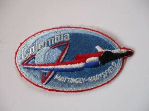 【送料無料】90s スペースシャトル計画『STS-4』コロンビア号 刺繍ワッペン/パッチ アップリケ宇宙飛行士ロケットNASA宇宙船 U1