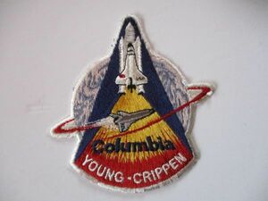 【送料無料】80s NASAスペースシャトル計画『STS-1』Columbia 刺繍ワッペン/パッチUSAアップリケ宇宙飛行士ロケット コロンビア U2