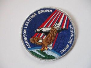 【送料無料】80s NASAスペースシャトル『STS-28』コロンビア号COLUMBIA刺繍ワッペン/パッチUSアップリケ宇宙飛行士ロケットJAXA宇宙船 U2