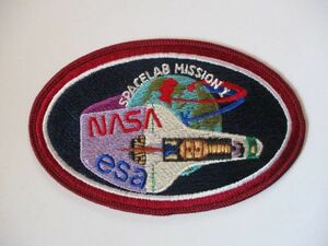 【送料無料】80s NASAスペースシャトル『STS-9』スペースラブ コロンビア刺繍ワッペン/esaパッチUSアップリケ宇宙飛行士ロケット U2