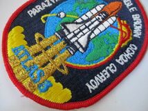 【送料無料】90s NASAスペースシャトル計画『STS-66』アトランティス 刺繍ワッペン/パッチUSAアップリケ宇宙飛行士ロケット宇宙船 U2_画像4