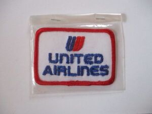 【送料無料】90s ユナイテッド航空『UNITED AIRLINES』刺繍 ワッペン/旅客機ビンテージ飛行機パイロット航空会社アップリケ航空パッチ H1