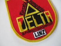 【送料無料】90s『DELTA』Einsatzkompanie 刺繍 ワッペン/タスクフォースLINZビンテージ軍ドイツ飛行機アップリケ戦闘機パッチ H1_画像2