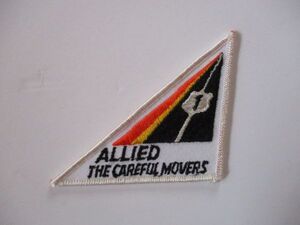 【送料無料】80s アレイド ザ ケアフル ムーバーズ『ALLIED THE CAREFUL MOVERS』刺繍ワッペン/運送会社ビンテージ企業アップリケ パッチH1