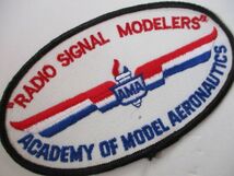 【送料無料】80s『RADIO SIGNAL MODELERS ACADEMY OF MODEL AERONAUTICS』AMA刺繍ワッペン/模型ビンテージ飛行機アップリケ航空ラジコン H1_画像2