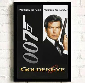 C212 ジェームズボンド 007 映画 ゴールデンアイ ピアース・ブロスナン キャンバスアートポスター 50×70cm インテリア 雑貨 海外製