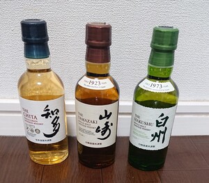 サントリー山崎 白州 知多 3本セット 180ml サントリーウイスキー山崎 シングルモルトウイスキー