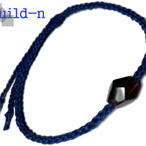 guild-n ★ レジン 多面体 ねじれ双五角錐 中細 ヘンプ 麻 アンクレット 足用 ミサンガ メンズ レディース サイズオーダー可