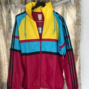 タグ付き adidas ナイロンジャケット ヴィンテージ デッドストック L-XL ウィンドブレーカー