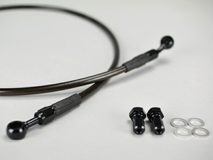 S1 lightning mesh brake hose rear original length smoked black / black Buell S1 lightning 96-97