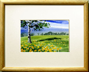 Art hand Auction No. 7667 Landscapes that I suddenly wanted to improvise for some reason (4) / Painted by Chihiro Tanaka (four seasons watercolor) / Comes with a gift, painting, watercolor, Nature, Landscape painting
