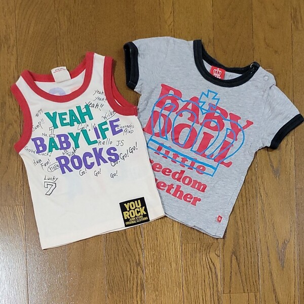 80サイズ JUNK STORE タンクトップと BABYDOLL 半袖Tシャツ