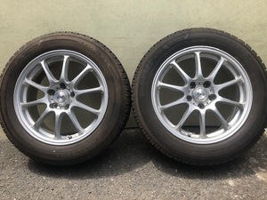 LSZ LIGHT軽量社外アルミ +38 5H114.3 215/60R17バリ山スタッドレスヨコハマアイスガード IG50 C-HRヴェルファイアアルファード E52 DUALIS