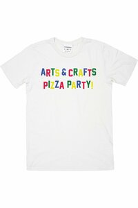 未使用 RXMANCE ロマンス レディース Ｔシャツ S Tee PIZZA PARTY ロゴ 半袖 コットン 白 ホワイト ヴィンテージ